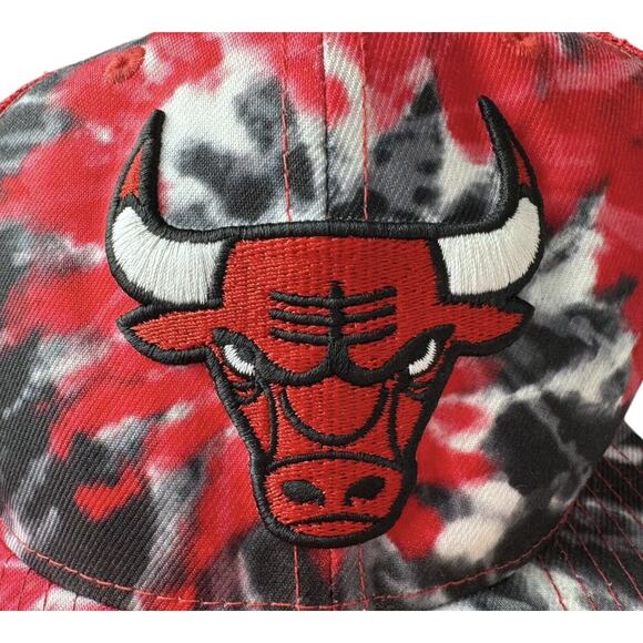 New Era 9Fifty Chicago Bulls Tie Dye Mesh Snapback Cap NBA Embroidered Hat - Picture 3 of 12